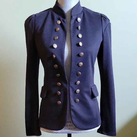 Modcloth Black Button-Detail Blazer - Picture 2 of 8